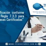 Rectificación conforme a la regla 7.3.3 para empresas certificadas / Rectification in accordance with the rule 7.3.3. for companies