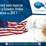 Cupo total para exportar  azúcar a Estados Unidos de América en 2017