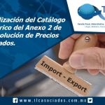 023 – Actualización del Catálogo Numérico del Anexo 2 de la Resolución de Precios Estimados