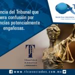 030 – Sentencia del Tribunal que genera confusión por mercancías potencialmente engañosas