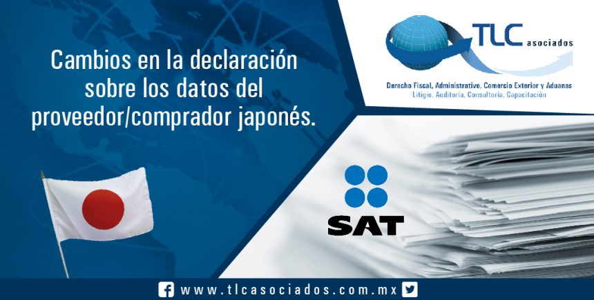 034 – Cambios en la declaración sobre los datos del proveedor/comprador japonés