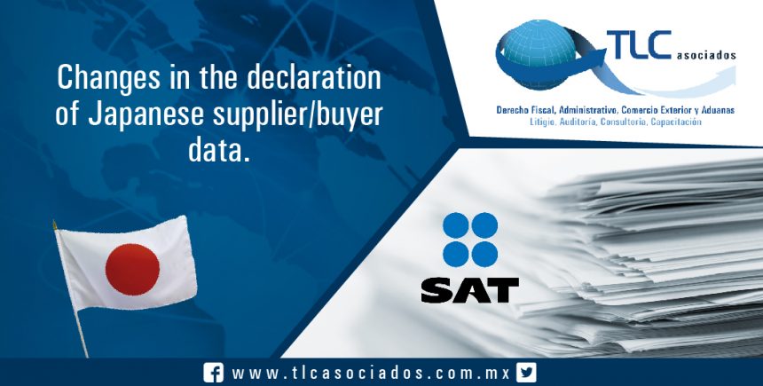 034 – Changes in the declaration of Japanese supplier/buyer data
