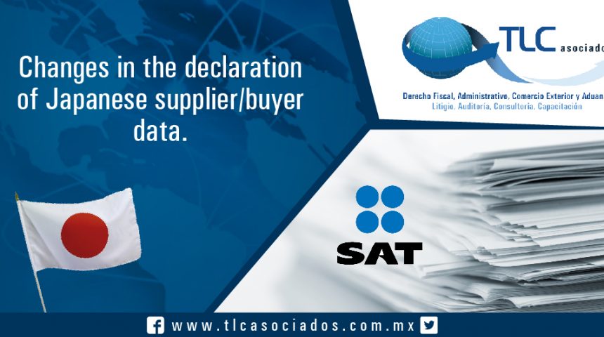 034 – Changes in the declaration of Japanese supplier/buyer data