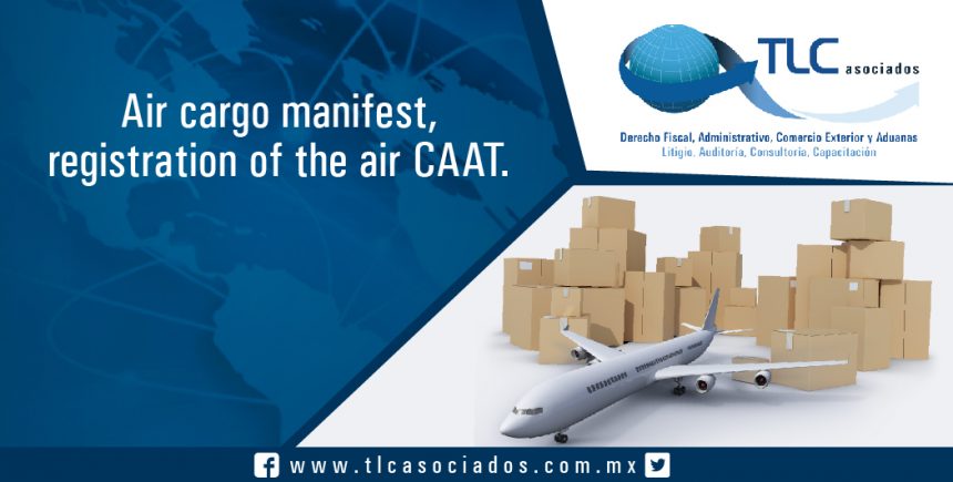 040 – Air cargo manifest, registration of the air CAAT
