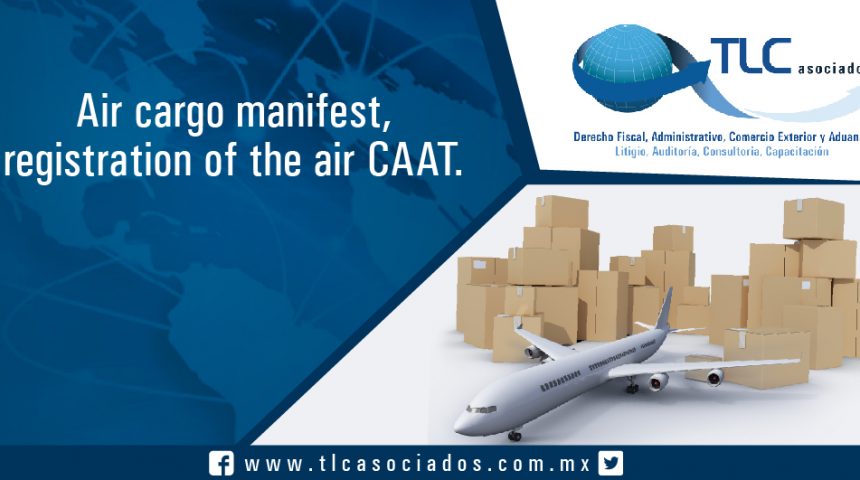 040 – Air cargo manifest, registration of the air CAAT
