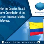 053 – Agreement by which the Decision No. 86 of the Administrative Commission of the Free Trade Agreement between Mexico and Colombia is informed
