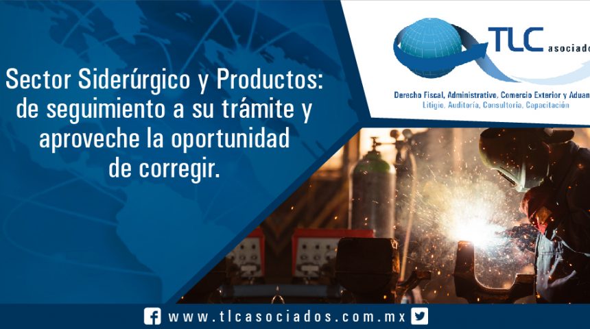 064 – Sector Siderúrgico y Productos: de  seguimiento a su trámite y aproveche la oportunidad de corregir