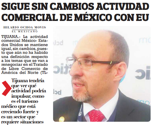 SIGUE SIN CAMBIOS ACTIVIDAD COMERCIAL DE MÉXICO CON EU