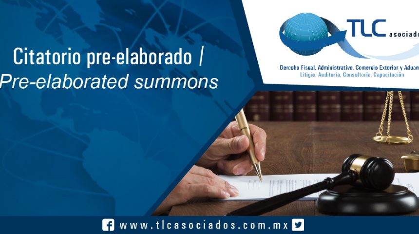 141 – Citatorio pre-elaborado / Pre-elaborated summons