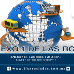 177 – Anexo 1 de las RGCE para 2018 / Annex 1 of the GRFT for 2018