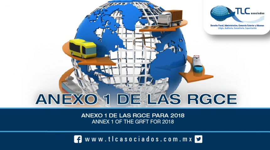 177 – Anexo 1 de las RGCE para 2018 / Annex 1 of the GRFT for 2018