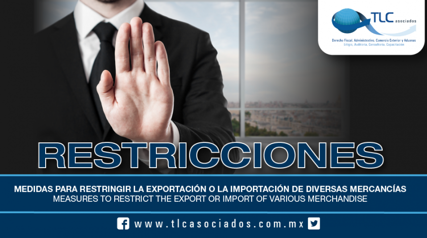 190 – Medidas para restringir la exportación o la importación de diversas mercancías / Measures to restrict the export or import of various merchandise