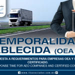 212 – Tiempo de respuesta a requerimientos para empresas OEA y Socio Comercial Certificado / Requirement response time for AEO Companies and Certified Commercial Partner