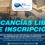 266 – Importación de mercancías exentas de inscripción en los padrones de importación y Padrón de Importadores de Sectores Específicos / Importing merchandise exempt from registration in the Authorized Importers List and the Authorized Importers of Specific Sectors List