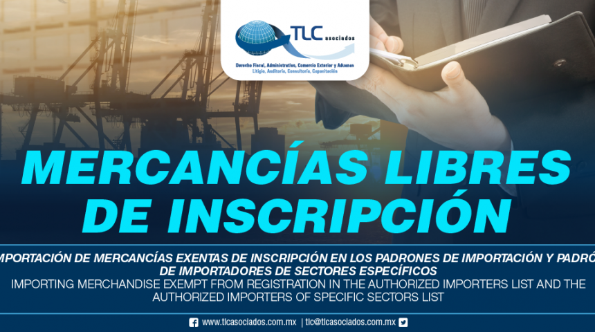 266 – Importación de mercancías exentas de inscripción en los padrones de importación y Padrón de Importadores de Sectores Específicos / Importing merchandise exempt from registration in the Authorized Importers List and the Authorized Importers of Specific Sectors List