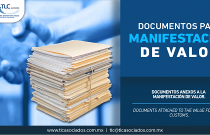 340 – Documentos anexos a la manifestación de valor/ Documents attached to the value form for customs.