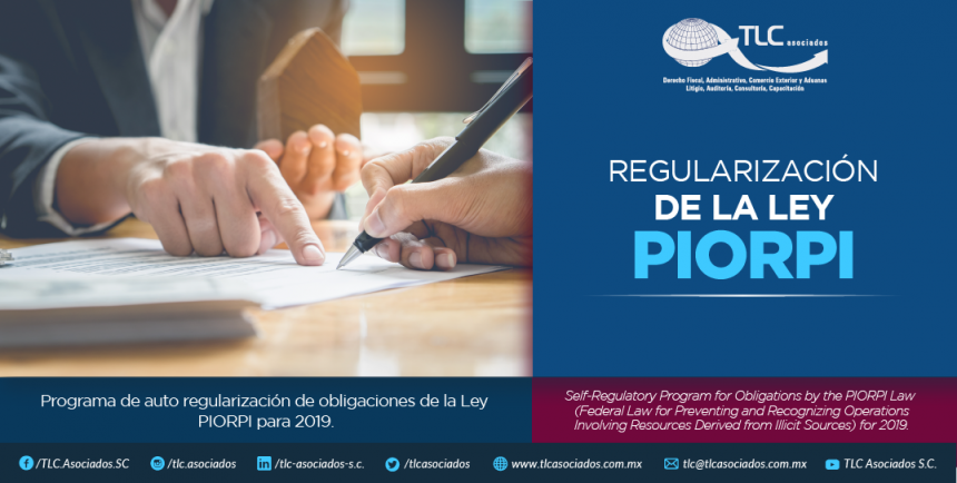 348 – Programa de auto regularización de obligaciones de la Ley PIORPI para 2019.