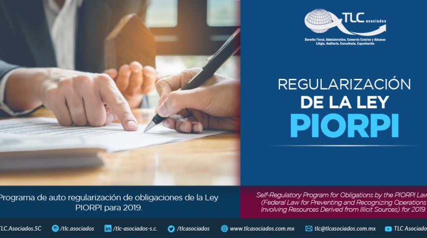 348 – Programa de auto regularización de obligaciones de la Ley PIORPI para 2019.