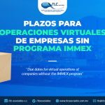 378 – Plazos para operaciones virtuales de empresas sin programa IMMEX/ Virtual operations terms for companies without IMMEX program