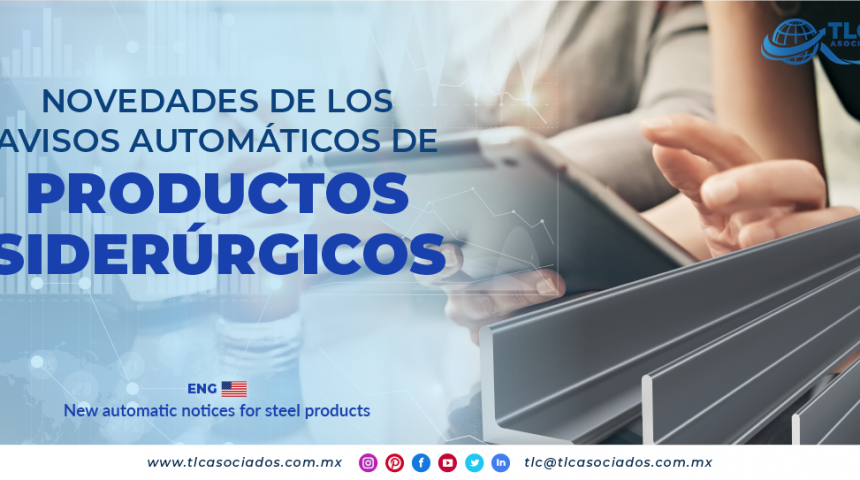 C11 – Novedades de los avisos automáticos de productos siderúrgicos/ New automatic notices for steel products