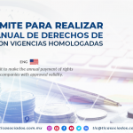 CO9 – Fecha límite para realizar el pago anual de derechos de empresas con vigencias homologadas./ Time limit to make the annual payment of rights of companies with approved validity.