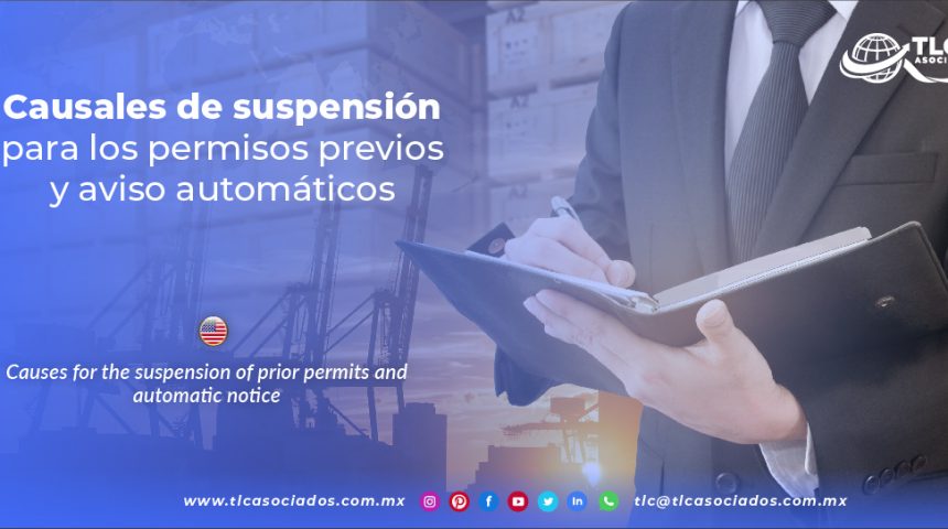 EN12 – Causales de suspensión para los permisos previos y aviso automáticos/ Causes for the suspension of prior permits and automatic notice