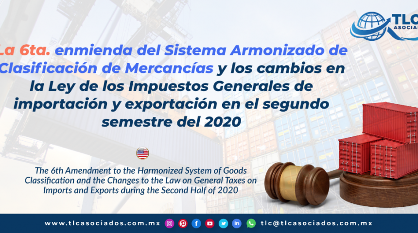 T129 – La 6ta. enmienda del Sistema Armonizado de Clasificación de Mercancías y los cambios en la Ley de los Impuestos Generales de importación y exportación en el segundo semestre del 2020/ The 6th Amendment to the Harmonized System of Goods Classification and the Changes to the Law on General Taxes on Imports and Exports during the Second Half of 2020