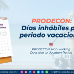 AL21 – PRODECON: Días inhábiles por periodo vacacional/ PRODECON: Non-working Days due to Vacation Period