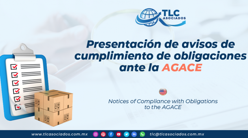 DC1 – Presentación de avisos de cumplimiento de obligaciones ante la AGACE/ Notices of Compliance with Obligations to the AGACE