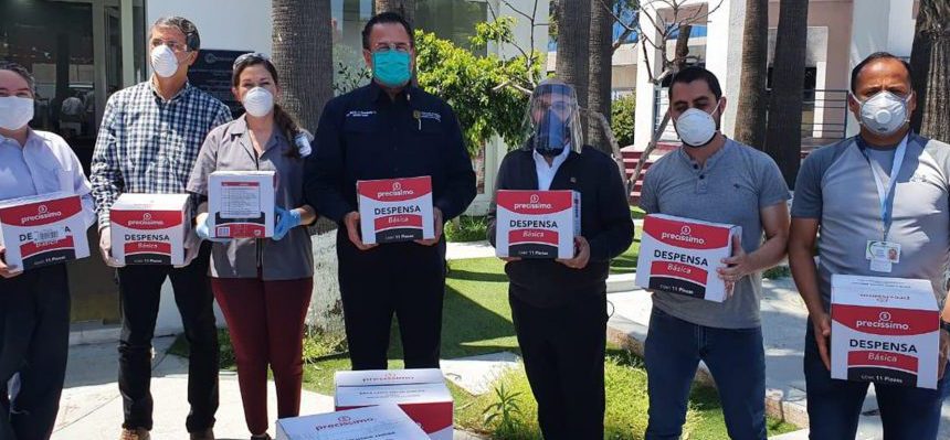 REALIZA FECANACO DONACIÓN DE PROTECTORES FACIALES Y DESPENSAS AL SECTOR SALUD