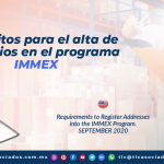 T137 – Requisitos para el alta de domicilios en el programa IMMEX/ Requirements to Register Addresses into the IMMEX Program