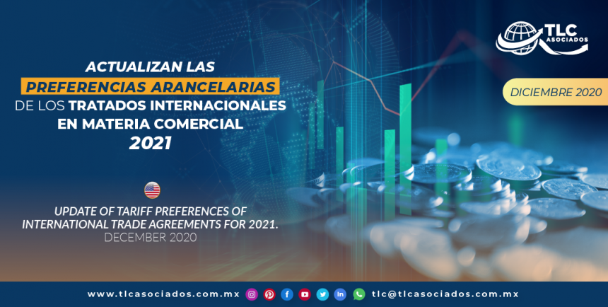 Actualizan las preferencias arancelarias de los tratados internacionales en materia comercial 2021.