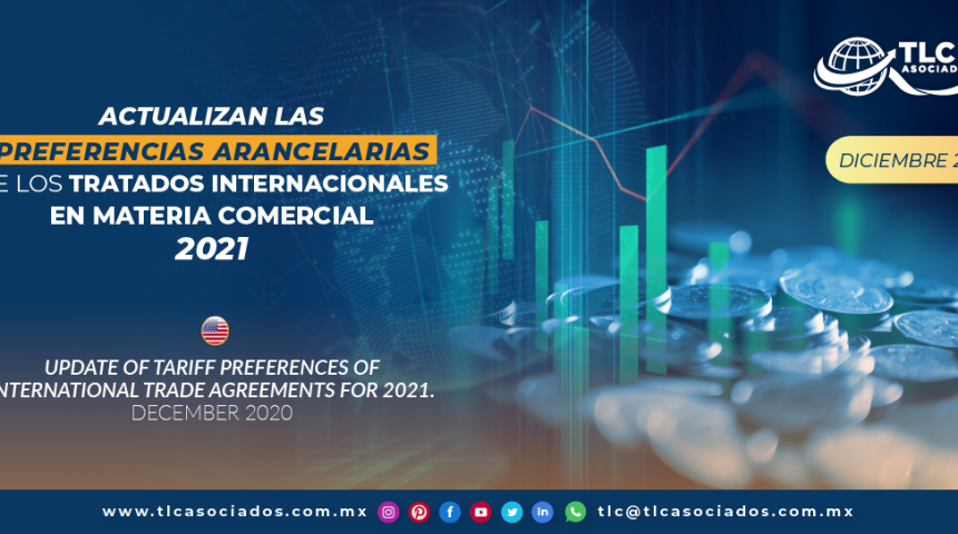 Actualizan las preferencias arancelarias de los tratados internacionales en materia comercial 2021.
