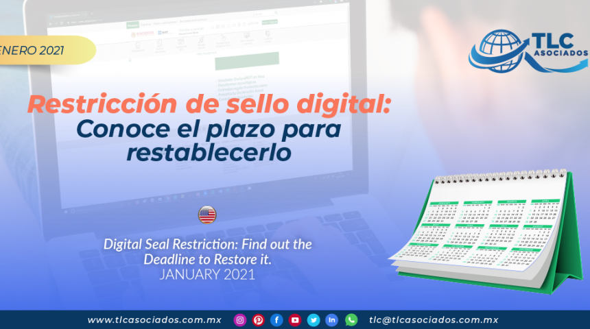 Restricción de sello digital: Conoce el plazo para restablecerlo/ Digital Seal Restriction: Find out the Deadline to Restore it
