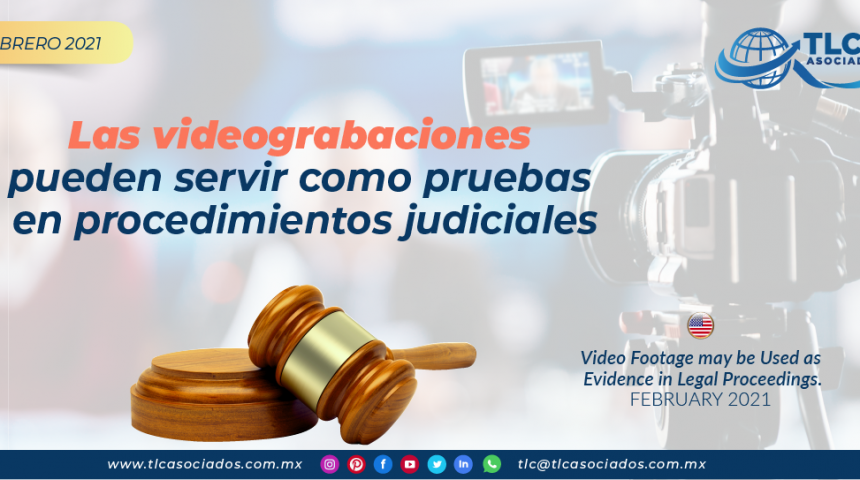 Las videograbaciones pueden servir como pruebas en procedimientos judiciales