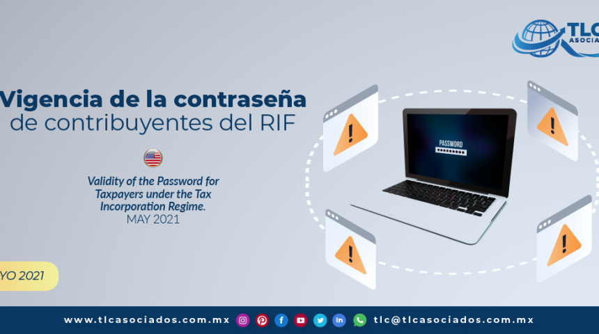 Vigencia de la contraseña de contribuyentes del RIF