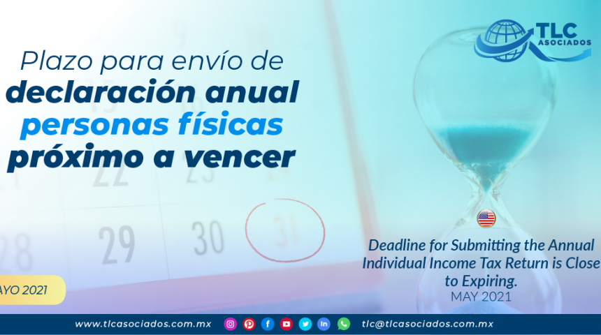 Plazo para envío de declaración anual personas físicas próximo a vencer