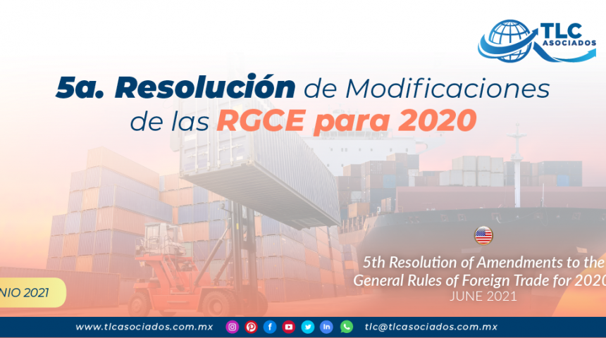 5a. Resolución de Modificaciones de las RGCE para 2020
