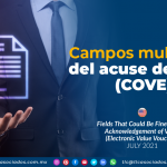 Campos multables del acuse de valor (COVE)