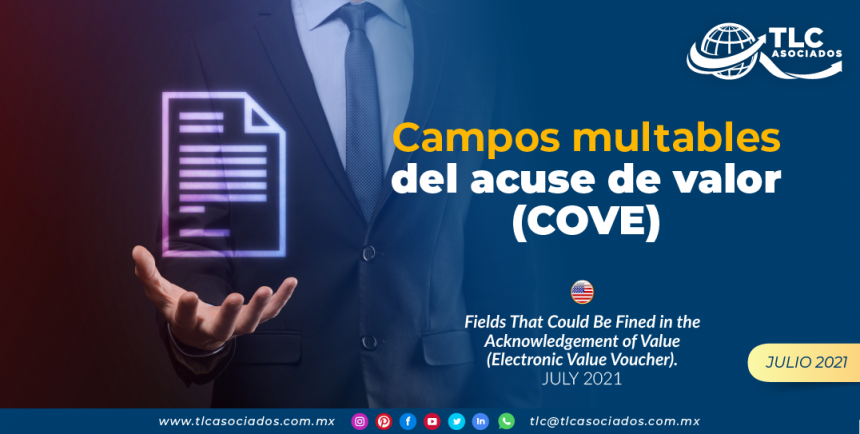 Campos multables del acuse de valor (COVE)