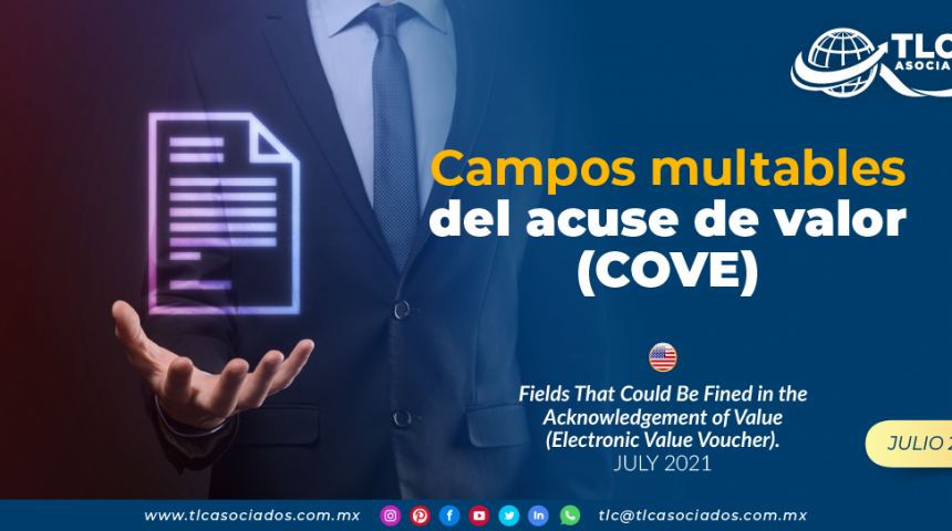 Campos multables del acuse de valor (COVE)