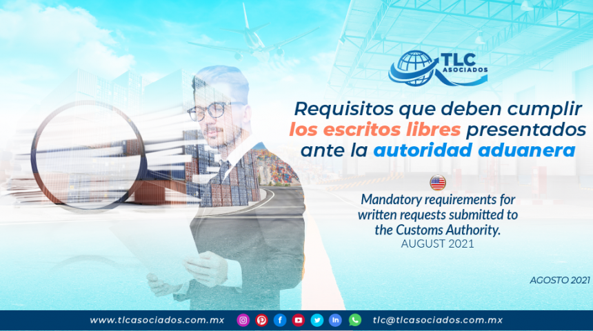 Requisitos que deben cumplir los escritos libres presentados ante la autoridad aduanera