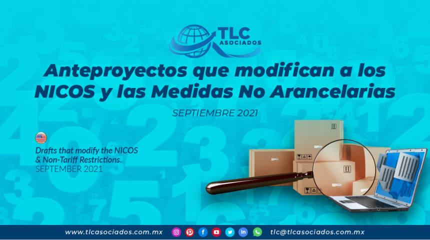 Anteproyectos que modifican a los NICOS y las Medidas No Arancelarias