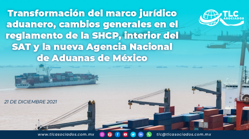 Transformación del marco jurídico aduanero, cambios generales en el reglamento de la SHCP, interior del SAT y la nueva Agencia Nacional de Aduanas de México.