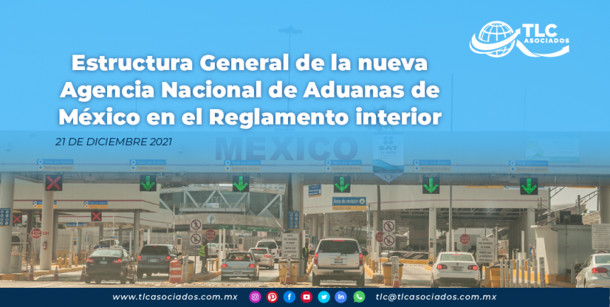 Estructura General de la nueva Agencia Nacional de Aduanas de México en el Reglamento interior