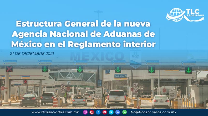 Estructura General de la nueva Agencia Nacional de Aduanas de México en el Reglamento interior