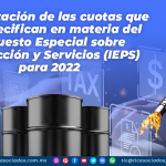 Actualización de las cuotas que se especifican en materia del Impuesto Especial sobre Producción y Servicios (IEPS) para 2022