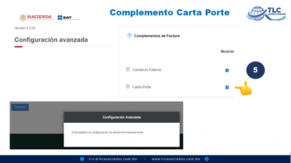 Pasos para habilitar el Complemento Carta Porte en portal del SAT – TLC ...
