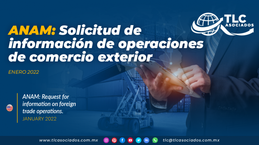 ANAM: Solicitud de información de operaciones de comercio exterior