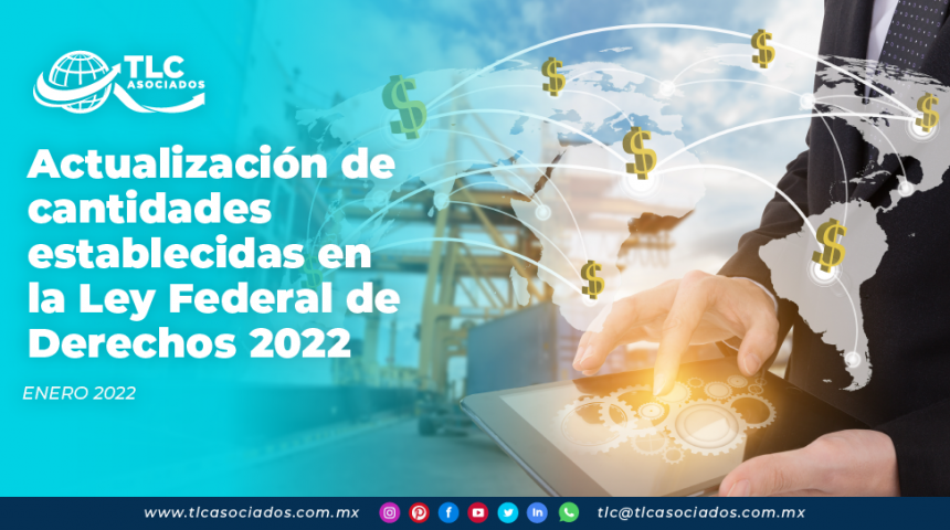 Actualización de cantidades establecidas en la Ley Federal de Derechos 2022